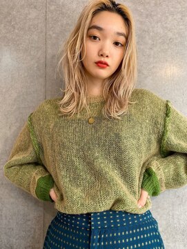 パークホワイト 代官山(PARK White) ブロンドベージュミディアムレイヤーハッシュカット