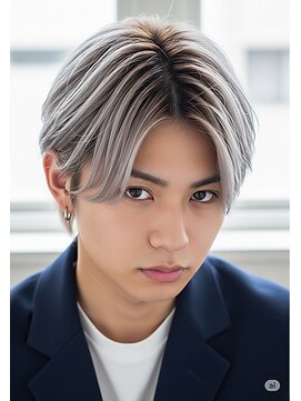 バース 梅田中崎町店(BIRTH) ホワイトカラーバレイヤージュシルバーカラー