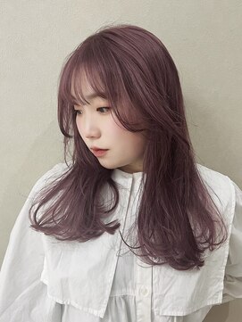 ウル 岡山駅店(ULu.) ハイライトハイトーンダブルカラー20代30代40代前髪長めULu