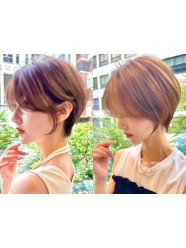 【銀座/銀座一丁目】フェイスラインのデザインで小顔魅せ♪似合せ×トレンドで叶える理想のショートヘア。