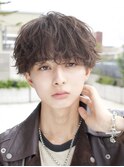 熊本無造作ヘアラウンドマッシュメンズパーマシャドウツイスト