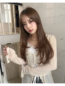 艶髪/まろベージュ/ダブルケアカラー/ブリーチなし