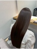 縮毛矯正　髪質改善　髪質改善カラー　グレージュ