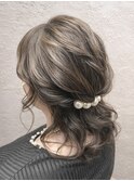低めハーフアップスタイル【ヘアセット】【西武新宿駅】