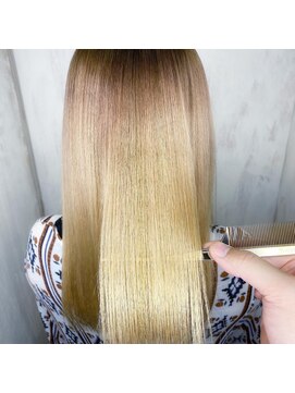 アンフィシュピトロワ(AnFye spi tlow) ブリーチ毛のジュエリーシステム×LULUTr×縮毛矯正で艶髪♪