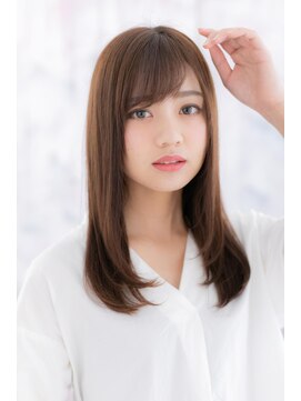 ミック ヘアアンドビューティー 大山店(miq  Hair&Beauty) 斜めバングで目力！ヴェールカラー内巻きワンカールc1