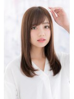 ミック ヘアアンドビューティー 大山店(miq Hair&Beauty) 斜めバングで目力!ヴェールカラー内巻きワンカールc1