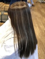 ヘアーレナータ 八王子(HAIR RENATA)&nbsp;艶髪暗めアッシュハイライト大人可愛いストレート