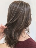 白髪ぼかしハイライト