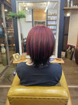 トルチェ(toRtue) ボルドー×ブラック　アンブレラカラー　ウルフ