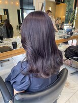 ヘアサロン ガリカ 表参道(hair salon Gallica)&nbsp;艶髪大人ラベンダーグレー/ブリーチなしダブルカラー