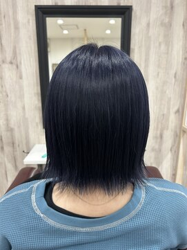 ノエ 柏東口店(Noe.) 外ハネボブ×ネイビーカラー