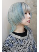 ブレンバイドット 町田(BLEN by dot.)&nbsp;ホワイト×ブルーmixデザインウルフ