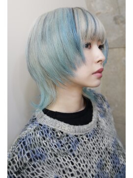 ブレンバイドット 町田(BLEN by dot.) ホワイト×ブルーmixデザインウルフ