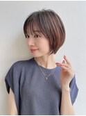 大人ショート前髪ありひし形丸み丸顔絶壁面長エラ張りK20240809