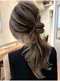 ハイライトバレイヤージュダブルカラーケアブリーチ白髪染め