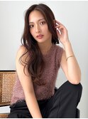 ANGELICA チョコレートブラウン ゆる巻きロング 大人かわいい