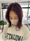 切りっぱなしロブ×ワインレッド