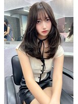 ランズ(LANDS) アッシュカラーザクザクレイヤーカット 【韓国ヘア 大阪 梅田】