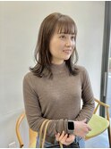 レイヤーカット/顔周り/カット/ブリーチなし/透明感カラー