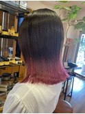 10代20代大人可愛い裾カラーミディアム