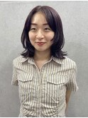 レイヤーボブ×ボルドーカラー