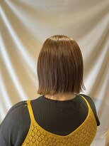 ココカラヘアー ニコ(cococara hair nico)&nbsp;ボブ/外ハネ/オレンジベージュ