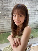 ガーランド (Garland) 大人かわいい顔まわりレイヤーミディアムレイヤーまろベージュ