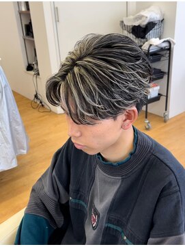 ビカム 名駅(become) ホワイトメッシュ×フェザーパーマ