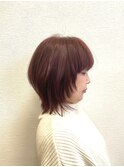 大人ガーリー似合わせカットミディアムレイヤーカット　4