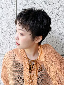 アルバム 銀座(ALBUM GINZA) 夏前髪カットショートおくれ毛グレージュ_F21462