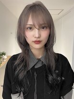 ニュアージュ 表参道 南青山(Nuage’)&nbsp;前髪イメチェンレイヤーグレーピンクベージュアンブレラ裾カラー