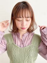 トゥーナ 表参道(tona)&nbsp;ミディアムレイヤー、外ハネボブ、グレージュ、脱白髪染め☆