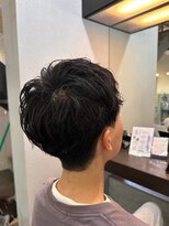 エクファ ヘア リゾート 大津 瀬田店(ex-fa hair resort)&nbsp;ミルクティーブロンド/ダークブルー/デジタルパーマ/大津/瀬田