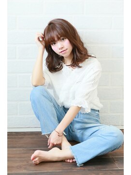 ブリーチ ラボ エーアイ 原宿店(BLEACH LABO Ai) 20代30代40代50代 色っぽふんわりミディの重軽ウェーブヘア♪