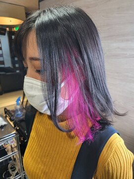 ヘアメイク フォックス 錦店(hair make FOX) インナーカラー★マゼンタ