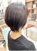 30代40代50代◎小顔ナチュラル大人ショートボブ/白髪ぼかし◎