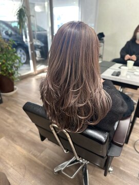 ヴィフ 大船(VIF) グレージュカラー/ボブウルフ/ココアベージュ/レイヤーカット/