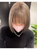 【mood】艶感ブロンドヘア金髪ボブキレイめカジュアル