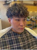ツイストスパイラルツーブロックショートマッシュサイドパートA
