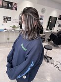 【枚方】ホワイトハイライトケアブリーチ白髪ぼかしハイライト