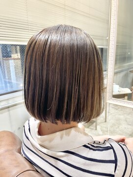 ニーラ バイ ニライカナイ 八幡宿店(Neela By Nirai Kanai) ナチュラルボブ/アッシュカラー/黒髪/グレーベージュ