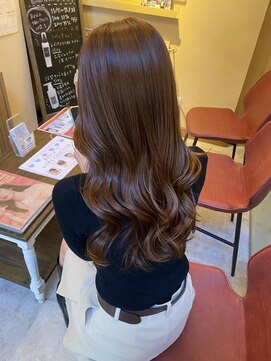 ルシュカイチマルニ(Rasca102) オレンジ、ブラウン、ロングヘア、巻き髪、艶カラー、モテ