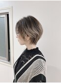 バレショート×デザインカラー×丸みショート