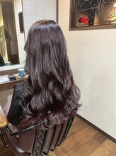 ヘアーデザイン リント(hair design Rinto) 暗めのツヤツヤパープルカラー◎20代30代40代50代