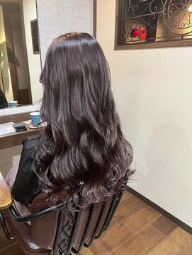 ヘアーデザイン リント(hair design Rinto) 暗めのツヤツヤパープルカラー◎20代30代40代50代