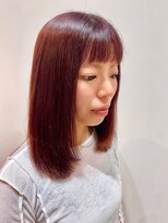 ネウィ ジャム 町田(newi JAM)&nbsp;縮毛矯正/ピンクバイオレット/オン眉