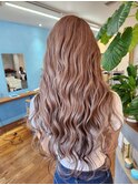 ロングヘア/インナーカラー/ハイライト/アッシュ/ベージュ