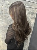 ハイライトグレージュイルミナカラーエギョモリ