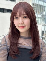 ノイカーム(noi Calm)&nbsp;顔周りレイヤーカットグレージュカラーくびれボブベージュカラー